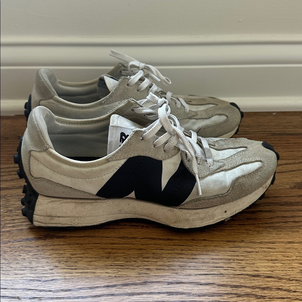 New Balance Cream and Black Sneakers